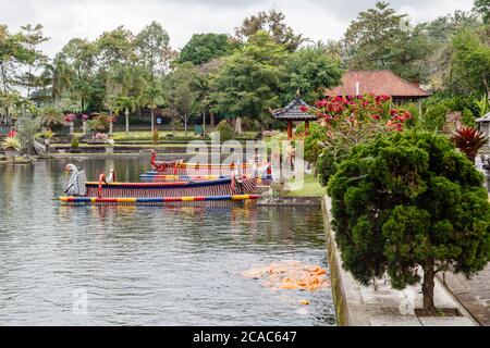 Tirta Gangga Water Palace (Taman Tirtagangga), former kings palace in Karangasem, Bali, Indonesia Stock Photo