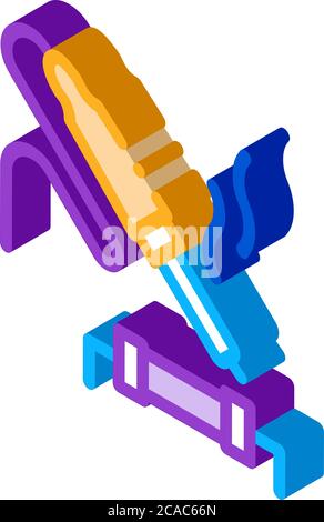 soldering iron solder resistor isometric icon vector illustration Stock Vector