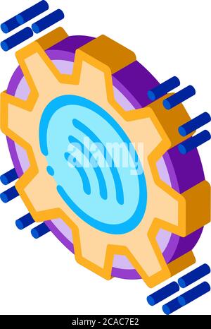repair radio signal isometric icon vector illustration Stock Vector