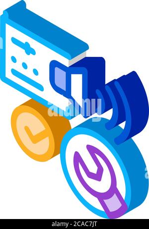 fixed radio sound isometric icon vector illustration Stock Vector