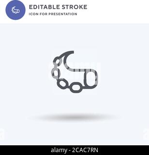 Molluscs icon vector, filled flat sign, solid pictogram isolated on white, logo illustration. Molluscs icon for presentation. Stock Vector