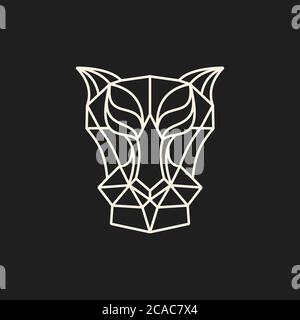 line predator head vector illustration for your company or brand Stock Vector