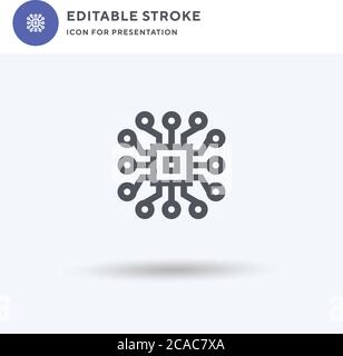 Hardware icon vector, filled flat sign, solid pictogram isolated on white, logo illustration. Hardware icon for presentation. Stock Vector