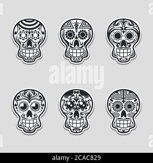 Sugar skull vector illustration for your company or brand Stock Vector