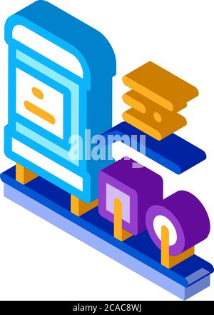 radio resistor isometric icon vector illustration Stock Vector