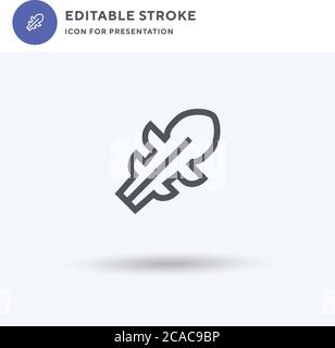 Arugula icon vector, filled flat sign, solid pictogram isolated on white, logo illustration. Arugula icon for presentation. Stock Vector
