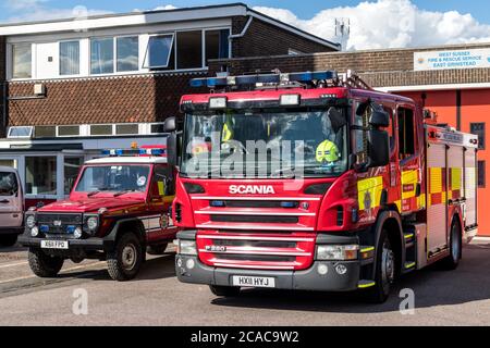 EAST GRINSTEAD, WEST SUSSEX/UK - AUGUST 3 : View of the fire station in East Grinstead on August 3, 2020 Stock Photo