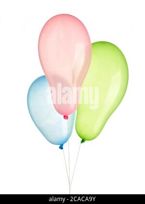 colorful balloons isolated on white background Stock Photo