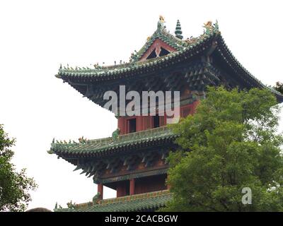 The Building in Shaolin Temple with Detail Architecture. The Shaolin Monastery is also known as the Shaolin Temple. Dengfeng, Zhengzhou City, Henan Pr Stock Photo