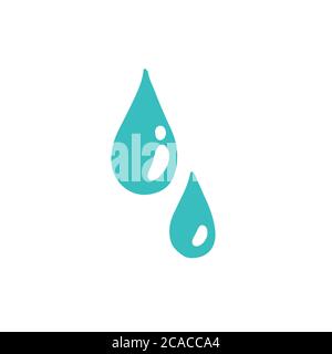 water drops doodle icon, vector color illustration Stock Vector
