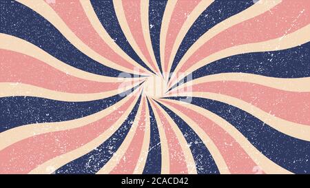vector illustration retro grunge pink purple sunburst background template Stock Vector