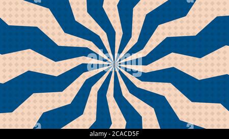 vector illustration retro grunge twist blue sunburst background template Stock Vector
