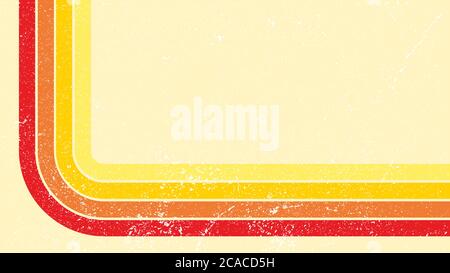 Retro sun bright stripe with grunge filter and spatter texture Premium Vector template Stock Vector
