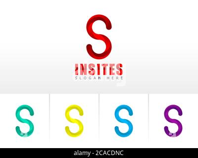 S logo latter can be used for companies and businesses Stock Vector