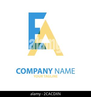 AE EA initial logo concept can be used for companies and businesses Stock Vector