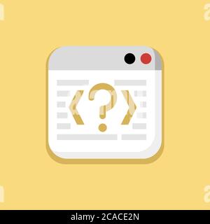 Programs, data, scripts window in yellow icon can be used for companies and businesses Stock Vector