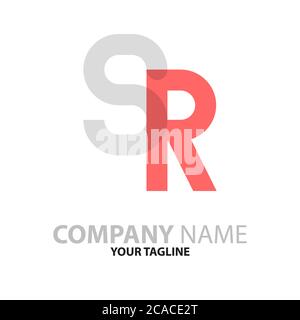 RS SR initial logo concept can be used for companies and businesses Stock Vector