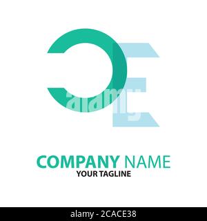 CE EC initial logo concept can be used for companies and businesses Stock Vector