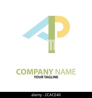 AP PA initial logo concept can be used for companies and businesses Stock Vector