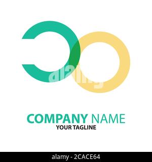 CO initial logo concept can be used for companies and businesses Stock Vector