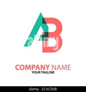 BA AB initial logo concept can be used for companies and businesses Stock Vector
