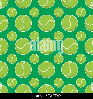 tennis ball seamless pattern vector illustration background Stock Vector