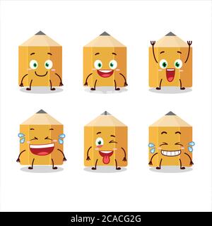 Cartoon character of pencil with smile expression Stock Vector