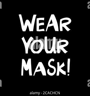 Download Quarantine lettering vector text in form of face mask ...