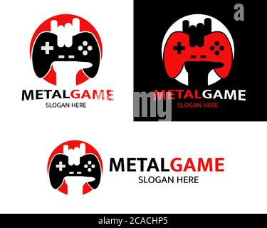 Illustration vector design of Metalgame logo template for business or company Stock Vector