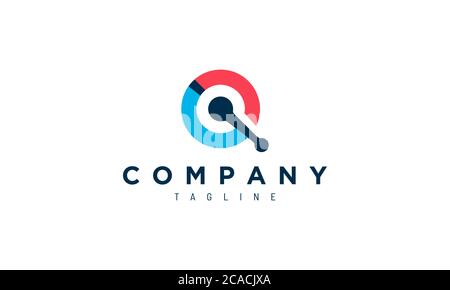 A modern, bold and strong Q letter vector design perfect for any company or tech startup logo Stock Vector
