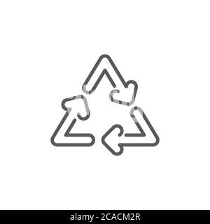 Three arrows cycle vector icon symbol isolated on white background Stock Vector