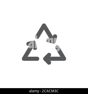 Three arrows cycle vector icon symbol isolated on white background Stock Vector