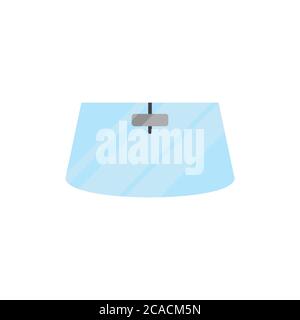 Windshield car glass vector icon symbol isolated on white background Stock Vector