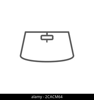 Windshield car glass vector icon symbol isolated on white background Stock Vector