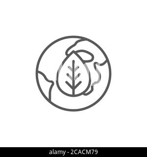 World ecology vector icon symbol isolated on white background Stock Vector