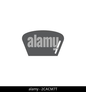 Windshield car glass vector icon symbol isolated on white background Stock Vector