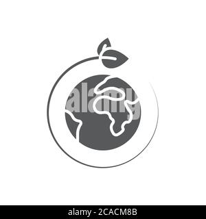 World ecology vector icon symbol isolated on white background Stock Vector