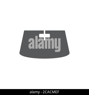 Windshield car glass vector icon symbol isolated on white background Stock Vector