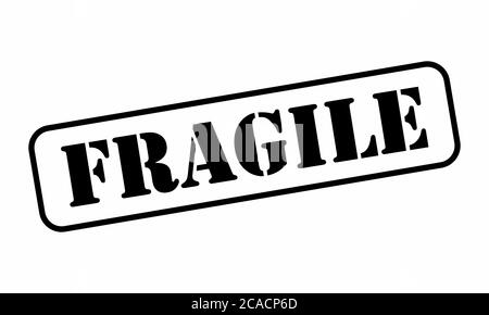 Fragile stamp illustration Stock Vector