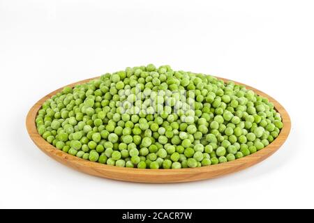 frozen peas isolated on white Stock Photo