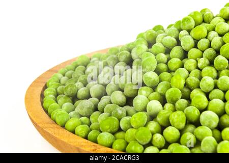 frozen peas isolated on white Stock Photo