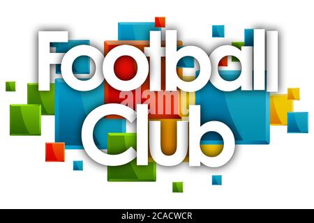 Football  Club word in colored rectangles background Stock Photo