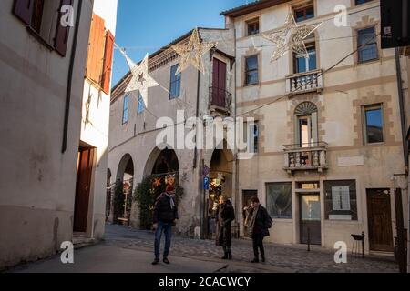 Christmas Market, Bassano del Grappa, Italy, December 2019 Stock Photo