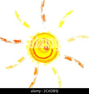 sun symbol, vector illustration Stock Vector