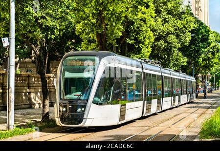 City tram in Rio de Janeiro, Brazil Stock Photo