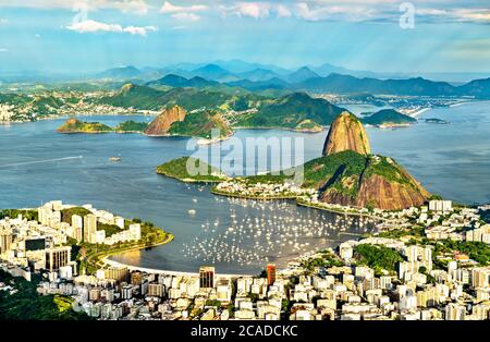 Cityscape of Rio de Janeiro in Brazil