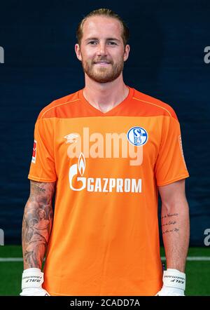 Gelsenkirchen, Germany. 06th Aug, 2020. Football, Bundesliga: FC Schalke 04 - Photo session, the official photo session of the Schalker licensed team (portraits) for the 2020/2021 season. Credit: Guido Kirchner/dpa/Alamy Live News Stock Photo