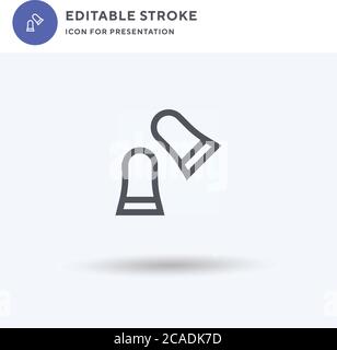 Ear Plug icon vector, filled flat sign, solid pictogram isolated on white, logo illustration. Ear Plug icon for presentation. Stock Vector