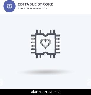 Nanotechnology icon vector, filled flat sign, solid pictogram isolated on white, logo illustration. Nanotechnology icon for presentation. Stock Vector
