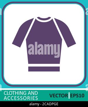 Sweatshirt, hoody. Vector Icon. Simple vector illustration for graphic and web design. Stock Vector